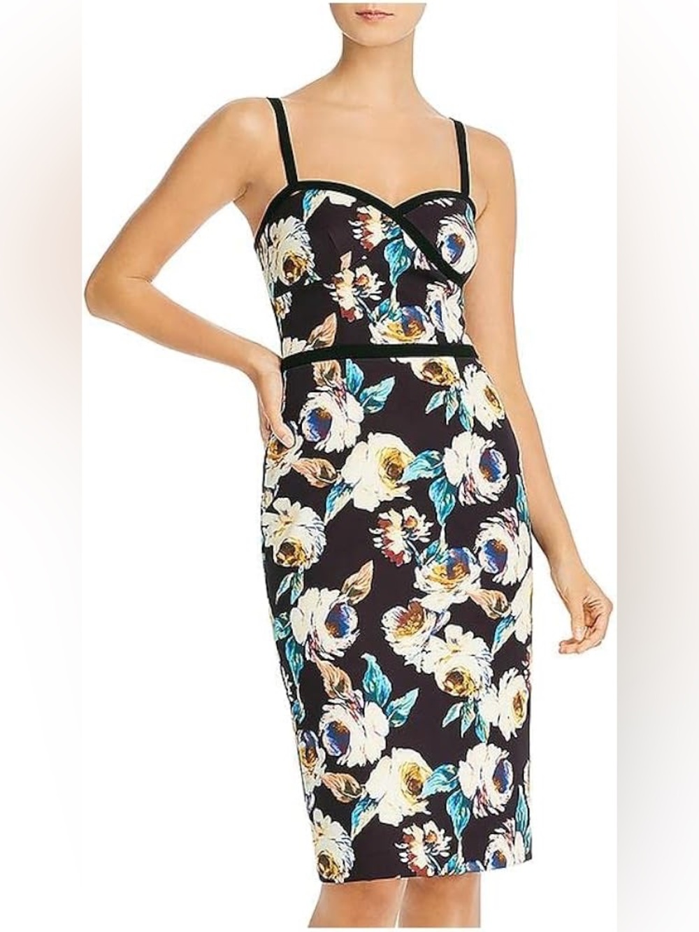 NWT Black Halo Daria Sheath Dress in Holographic Size 2